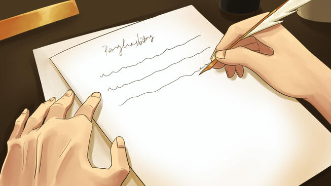 Max Havelaar is writing a resignation letter